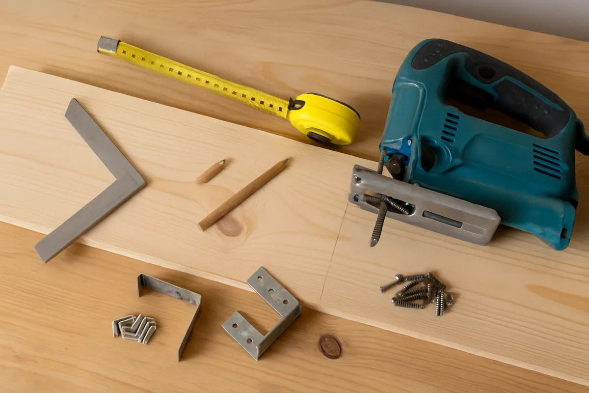 Come costruire una mensola semplice in legno: misure, taglio e fissaggio
