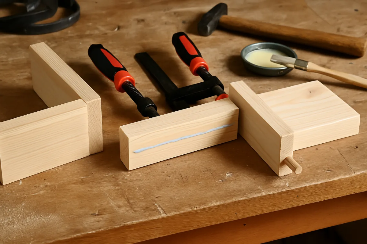 Come unire due pezzi di legno: viti, colla e giunzioni semplici